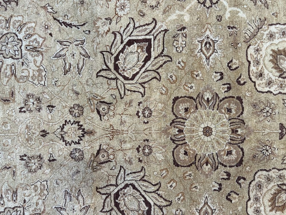 Tabriz Pakistani Yellow Beige 10x13 | Manoukian Rugs™ - Image 2