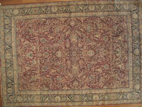 Kerman Laver Persian Red Blue Natural 9-6x13-6 | Manoukian Rugs™