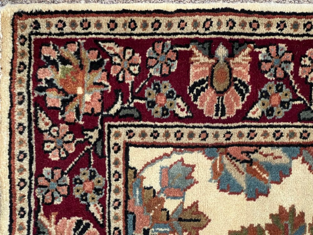 Sarouk Indian Beige & Red 2-6x10 | Manoukian Rugs™ - Image 3