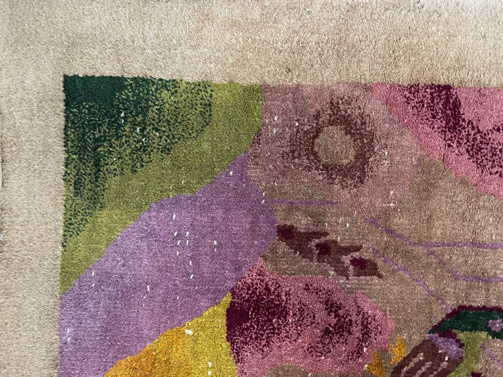 05809 Nichols Art-Deco Chinese Beige Purple Yellow 9x11-6 | Manoukian Rugs™