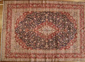 05824 Keshan Persian Blue Red White 9-9X13-10 | Manoukian Rugs™