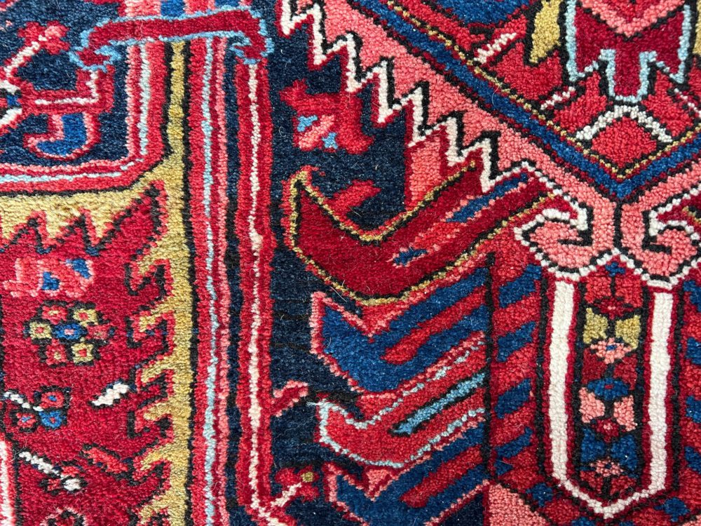 Heriz Persian Red Blue White 9-7x12-8 | Manoukian Rugs™ - Image 2