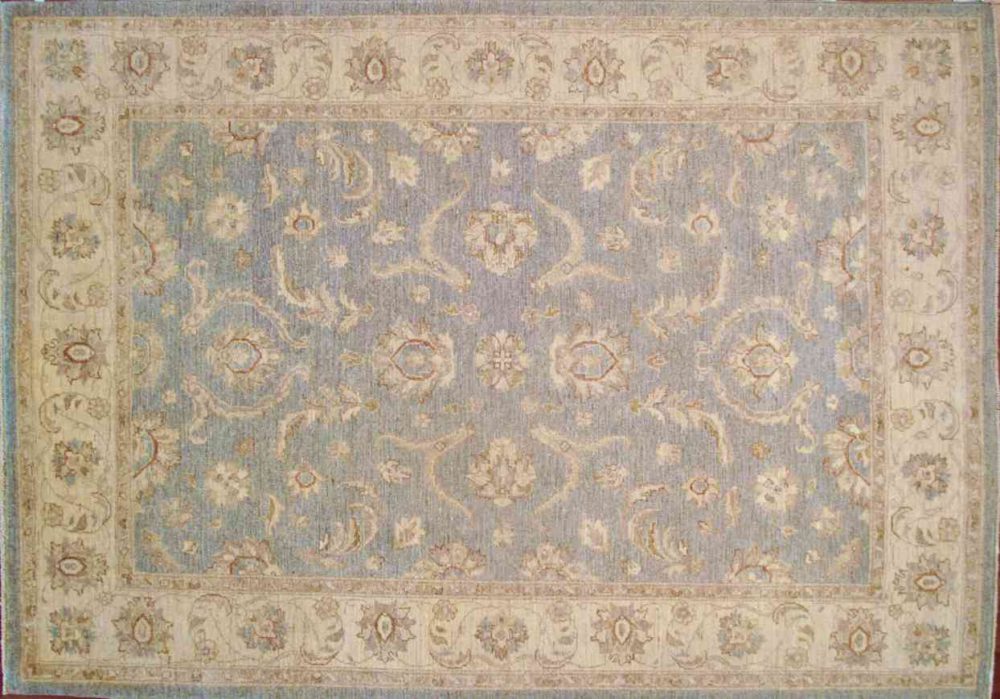 Peshawar Afghan Blue Ivory 5-8x8-2 | Manoukian Rugs™