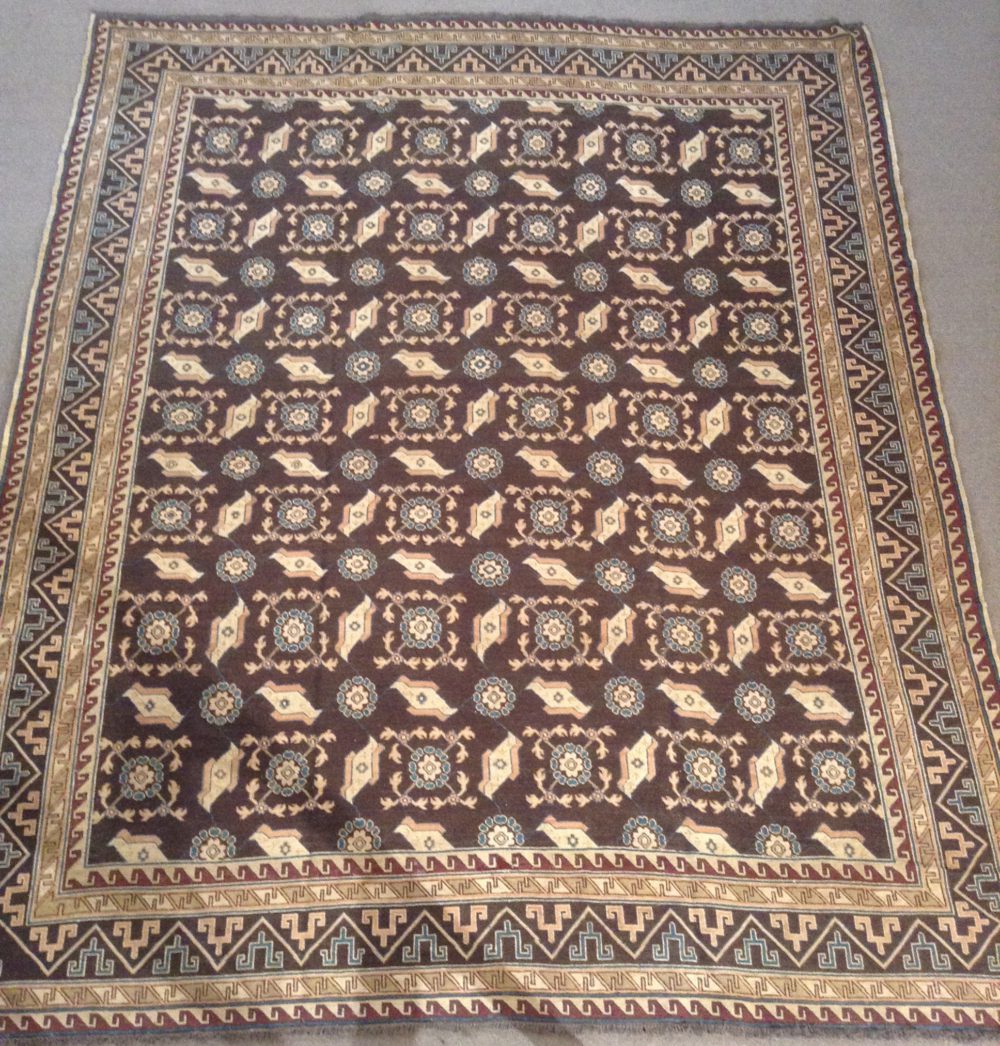 Sumac, Uzbek Brown & Beige 9-10x12-2 | Manoukian Rugs™