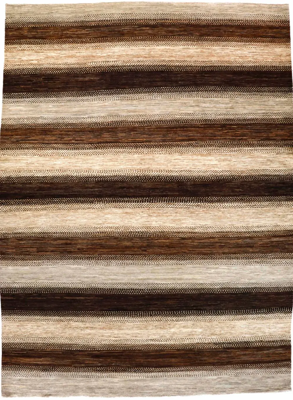 Gabbeh Afghan 8-10×12 Brown Cream Grey | Manoukian Rugs™ ws