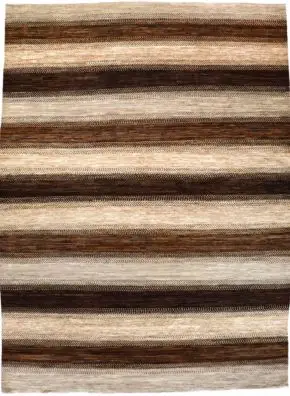 Gabbeh Afghan 8-10×12 Brown Cream Grey | Manoukian Rugs™ ws