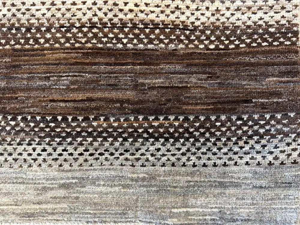 Gabbeh Afghan 8-10×12 Brown White Grey cu | Manoukian Rugs