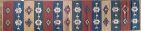 05703 Turkish Kilim Red & Blue Yellow 2-7x12-5 | Manoukian Rugs™