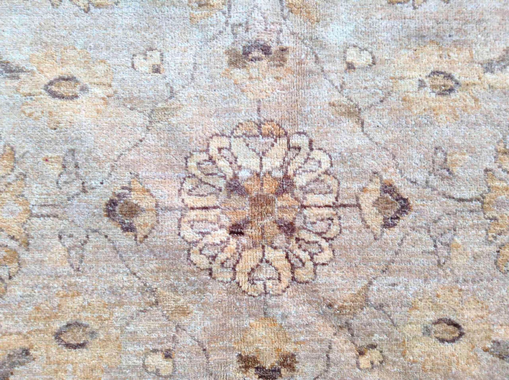 05442 Peshawar Afghan Beige Yellow Brown 8-0 Round | Manoukian Rugs™ cu