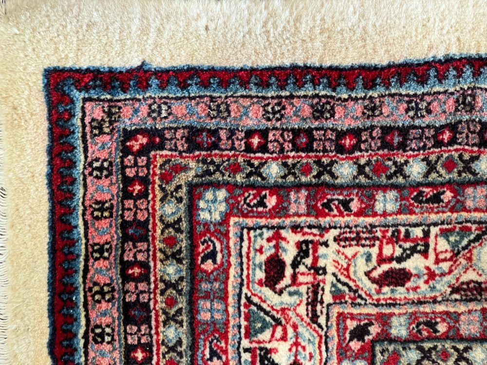 Mir Sarouk Persian White & Red 7-5x10-10 | Manoukian Rugs™ - Image 3