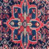 06215 Vintage Malayer Persian Blue Red Natural 4-9x6-10 | Manoukian Rugs™ cu