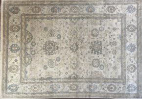 06241 Oushak Indian Natural Blue Yellow 9-8×13-8 ws | Manoukian Rugs™