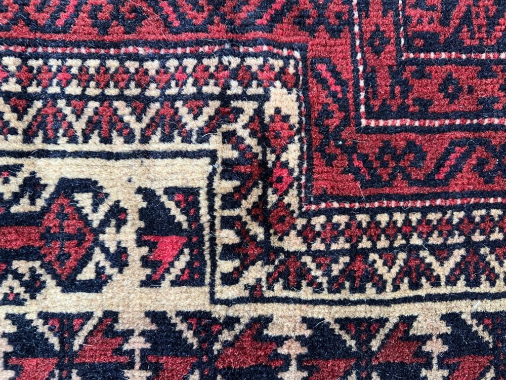 Belouch Afghan Red & Black 2-10x4-8 | Manoukian Rugs™ - Image 2