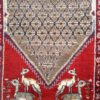 Serab Persian Vintage Beige Red Blue 3-5x9-3 cu