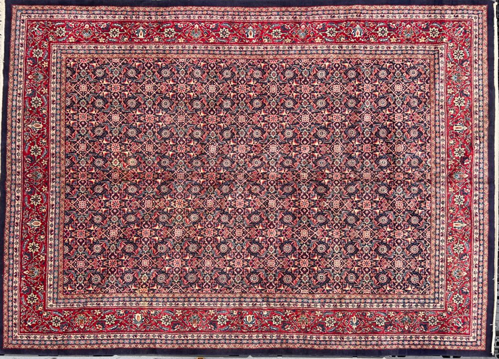 06256 Mahal Persian Blue Natural Red 9-9x13-6 | Manoukian Rugs™ ws