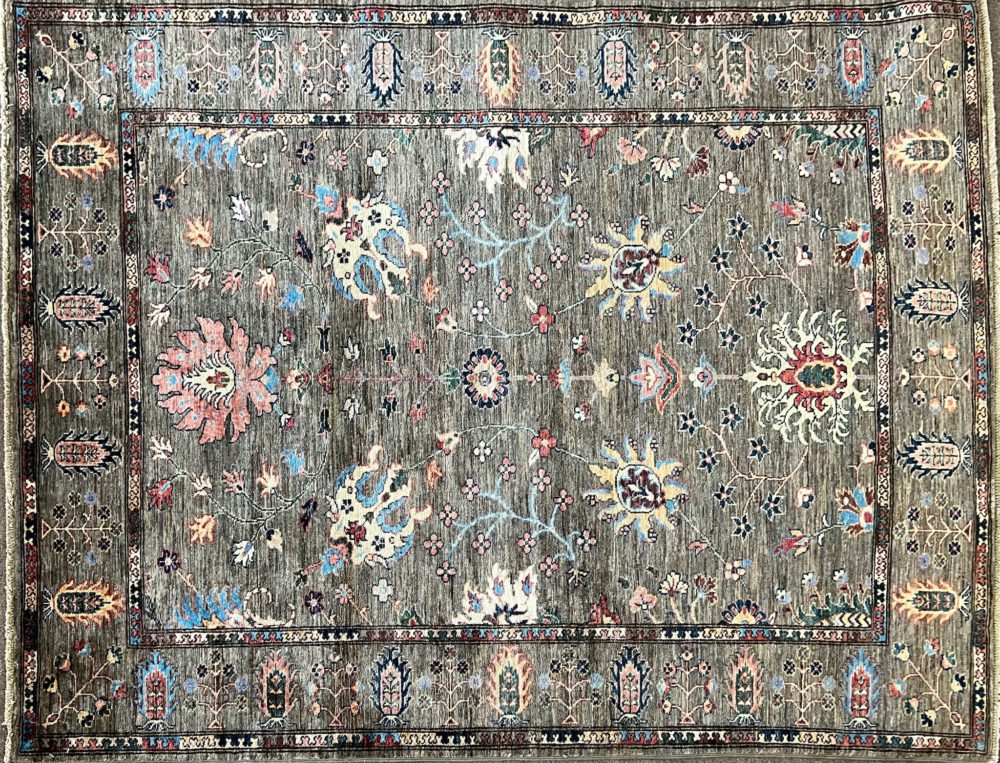 SS013023T410 Tribal Gray Blue Natural 4-10x6-3 | Manoukian Rugs™